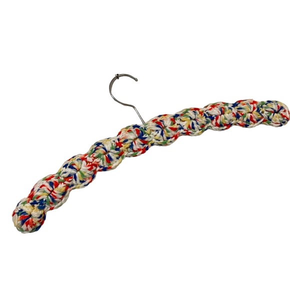 Vintage Colorful Crochet Hanger - Picture 5 of 6